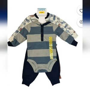 NWT Carter's 4-Piece Long Sleeve Bodysuits & Jogger Pants Set  (3-6 mos)